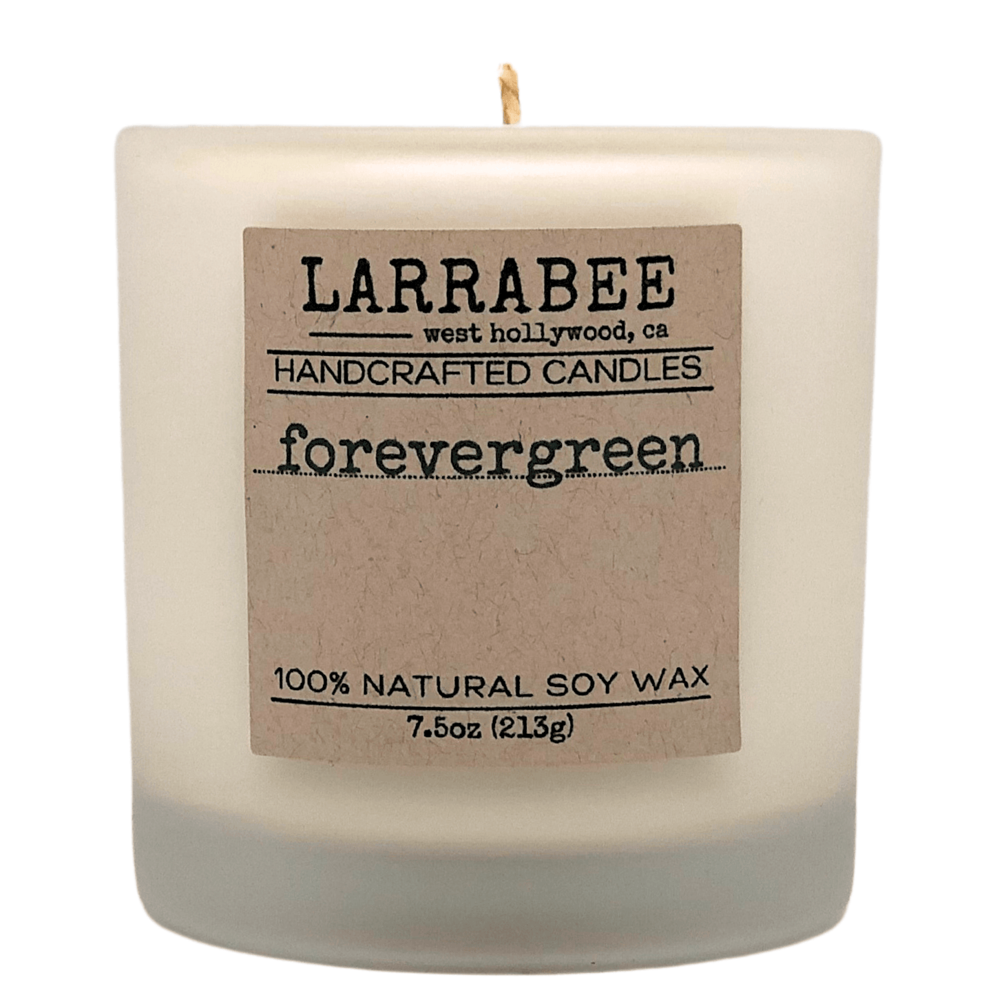 Forevergreen handcrafted candle  Frosted-White Larrab.ee