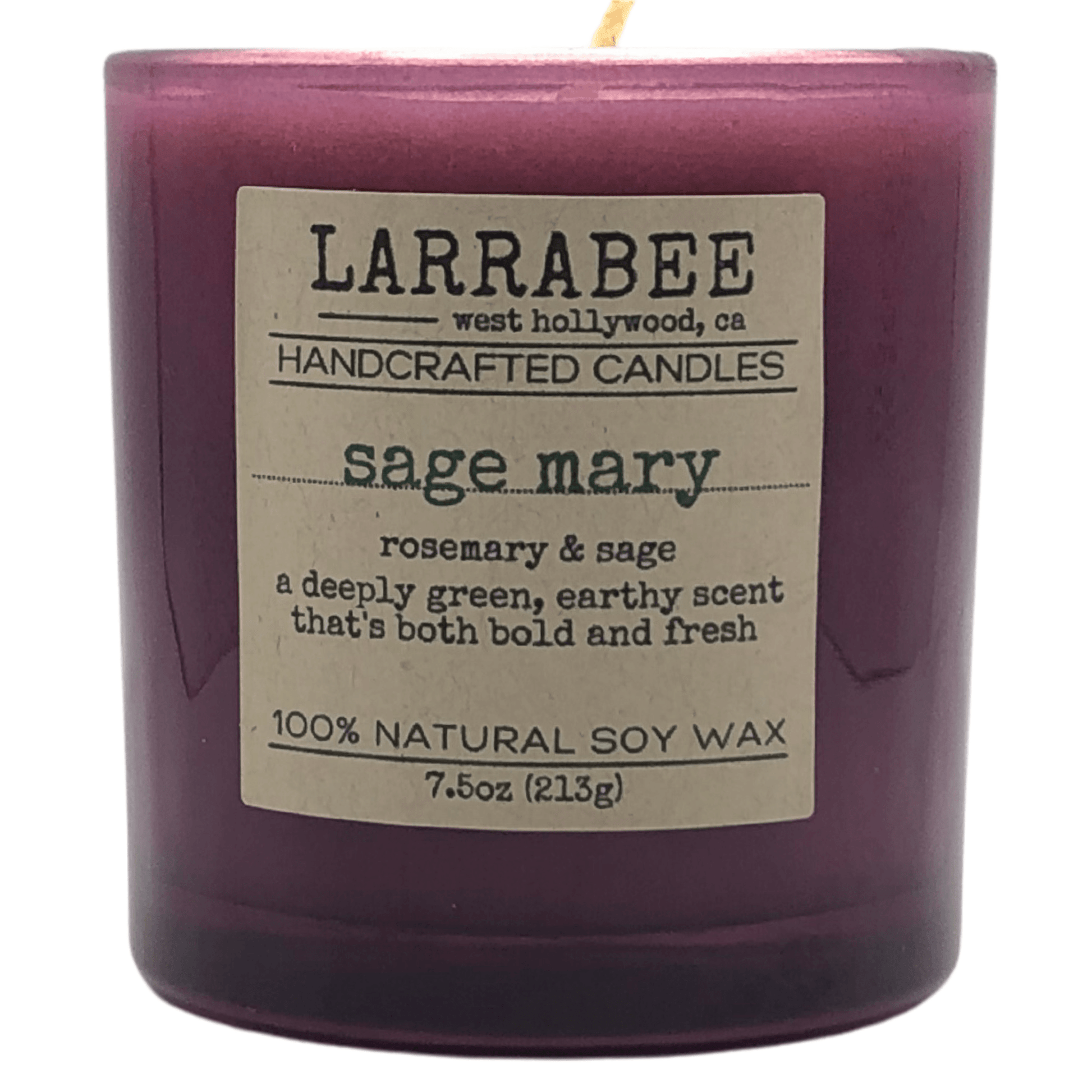 Sage 'Mary handcrafted candle   Larrab.ee
