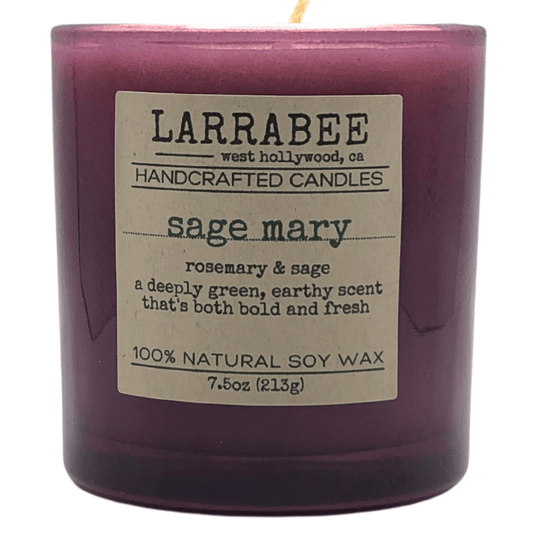 Sage 'Mary handcrafted candle   Larrab.ee