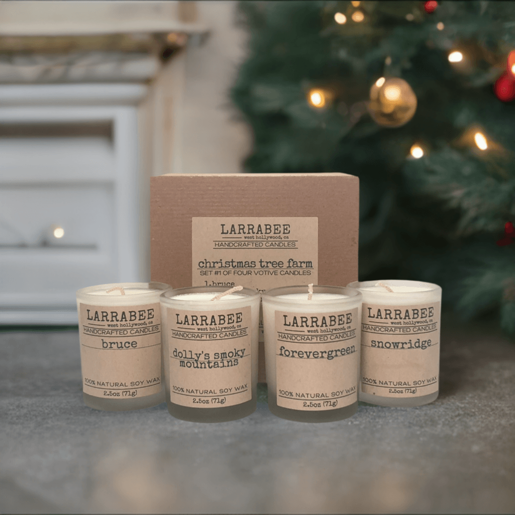 Christmas Tree Farm candle set   Larrab.ee