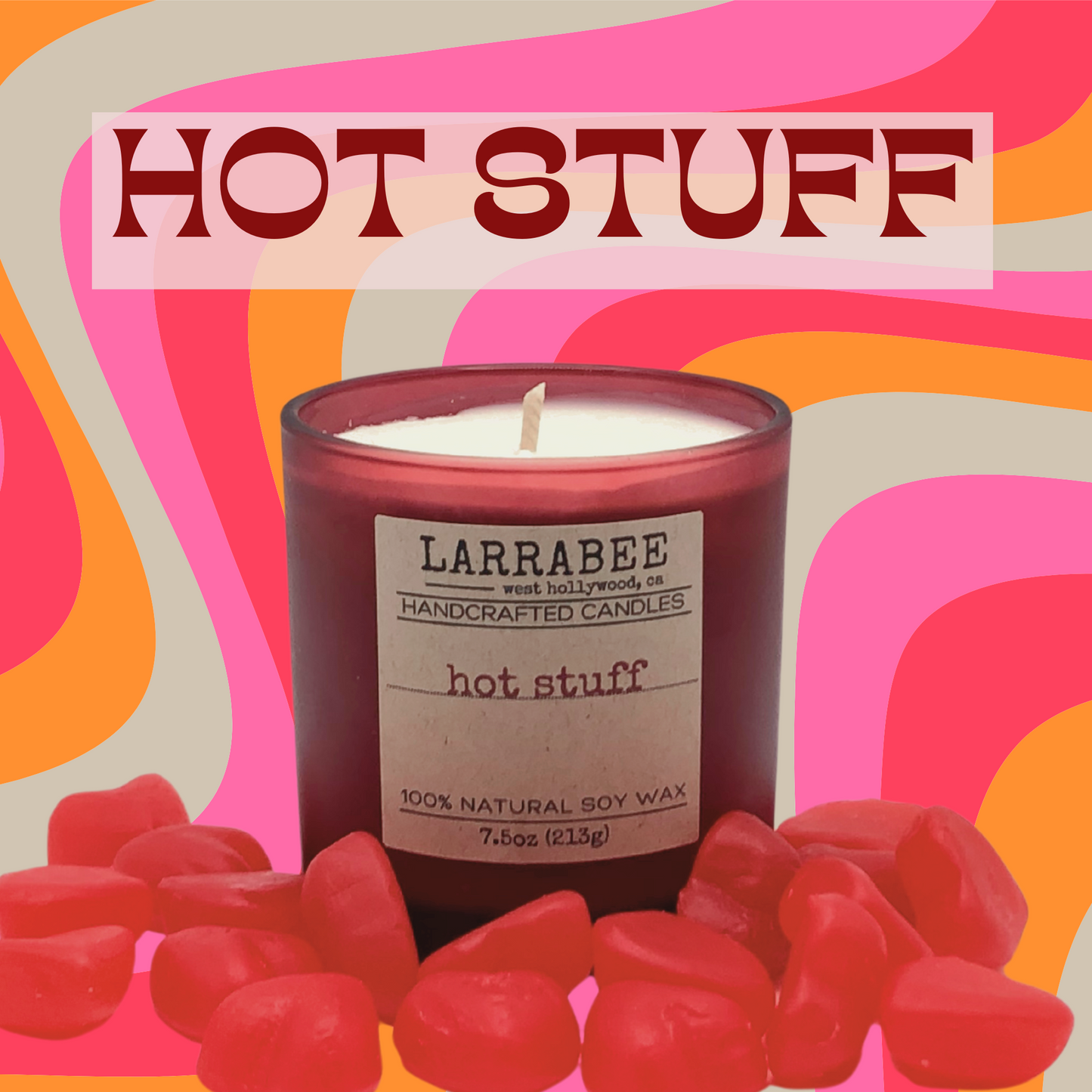 Hot Stuff handcrafted candle