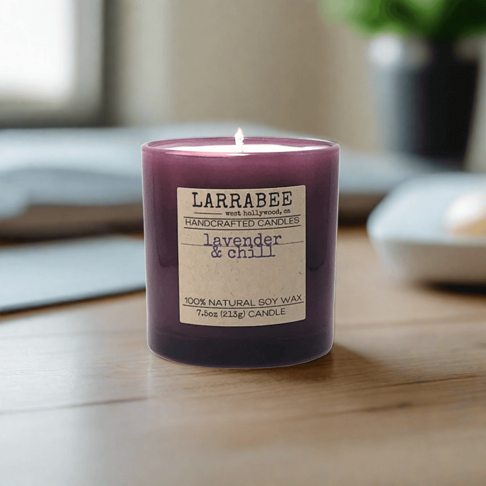 Lavender & Chill handcrafted candle   Larrab.ee