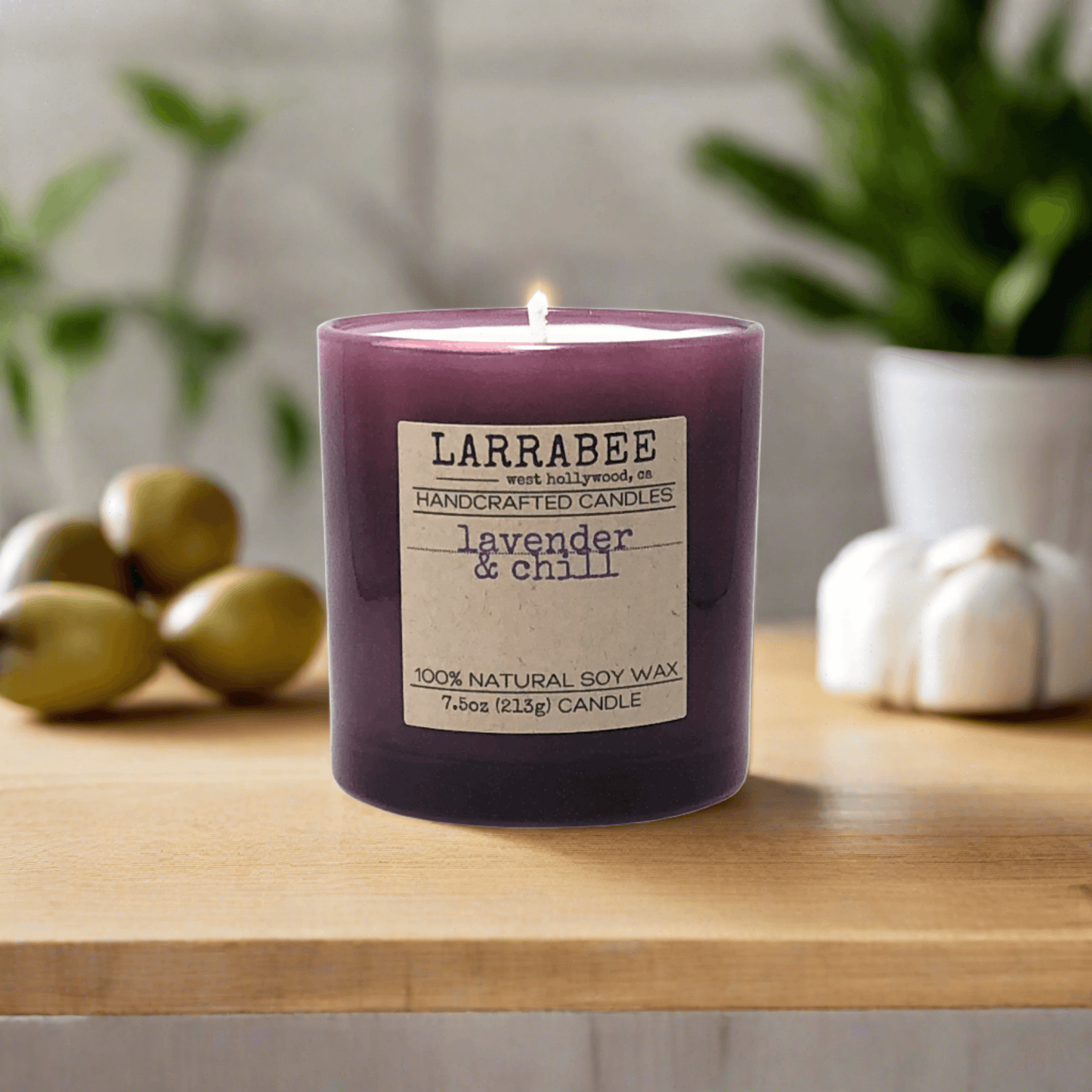Lavender & Chill handcrafted candle   Larrab.ee