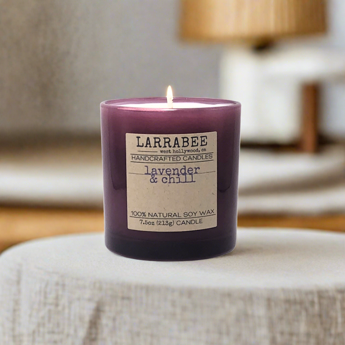 Lavender & Chill handcrafted candle   Larrab.ee