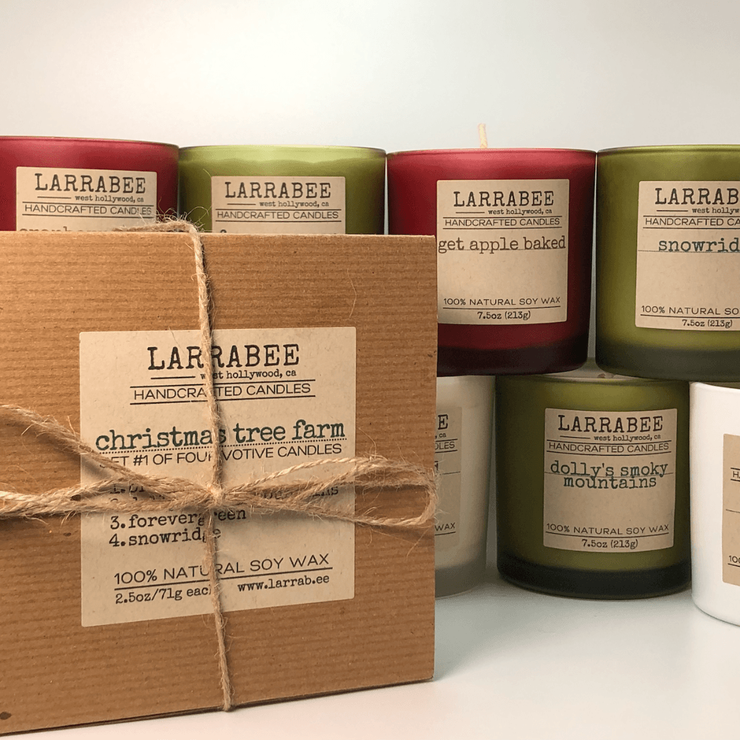 Christmas Tree Farm candle set   Larrab.ee