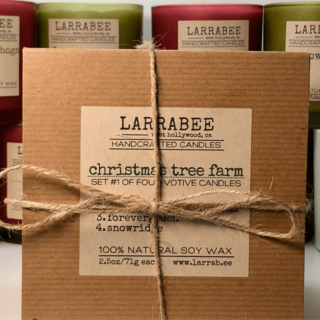 Christmas Tree Farm candle set   Larrab.ee