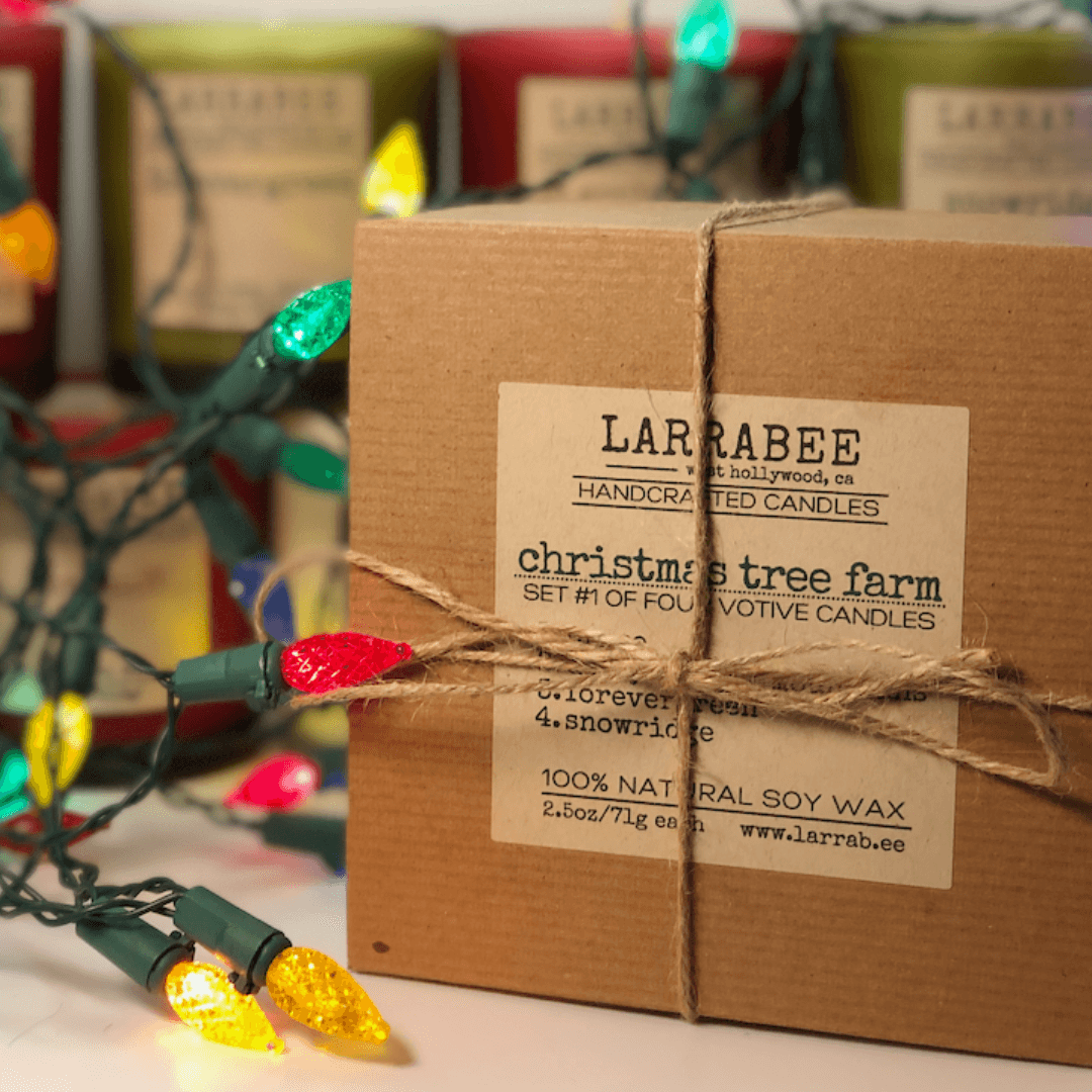 Christmas Tree Farm candle set   Larrab.ee