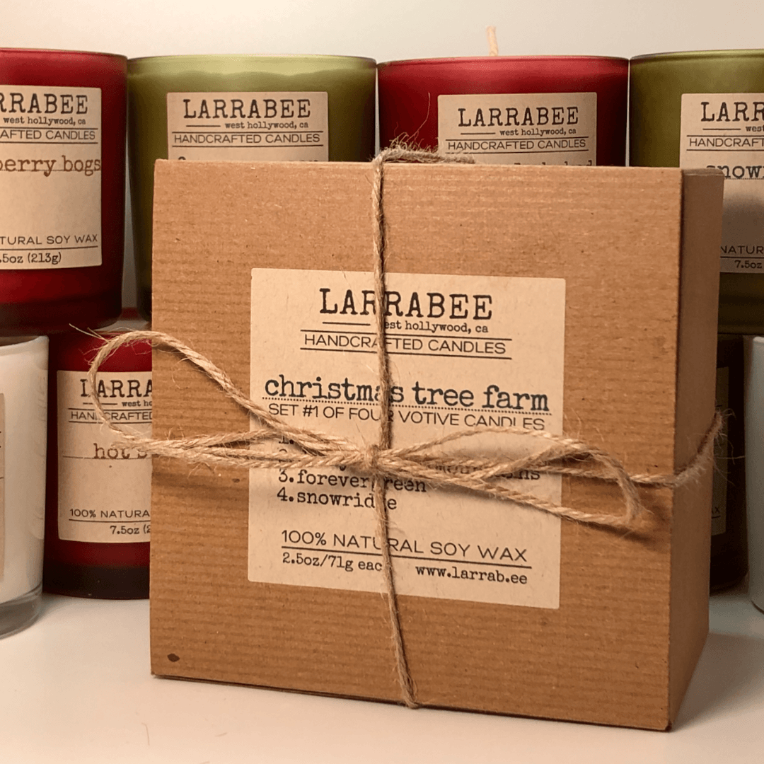 Christmas Tree Farm candle set   Larrab.ee