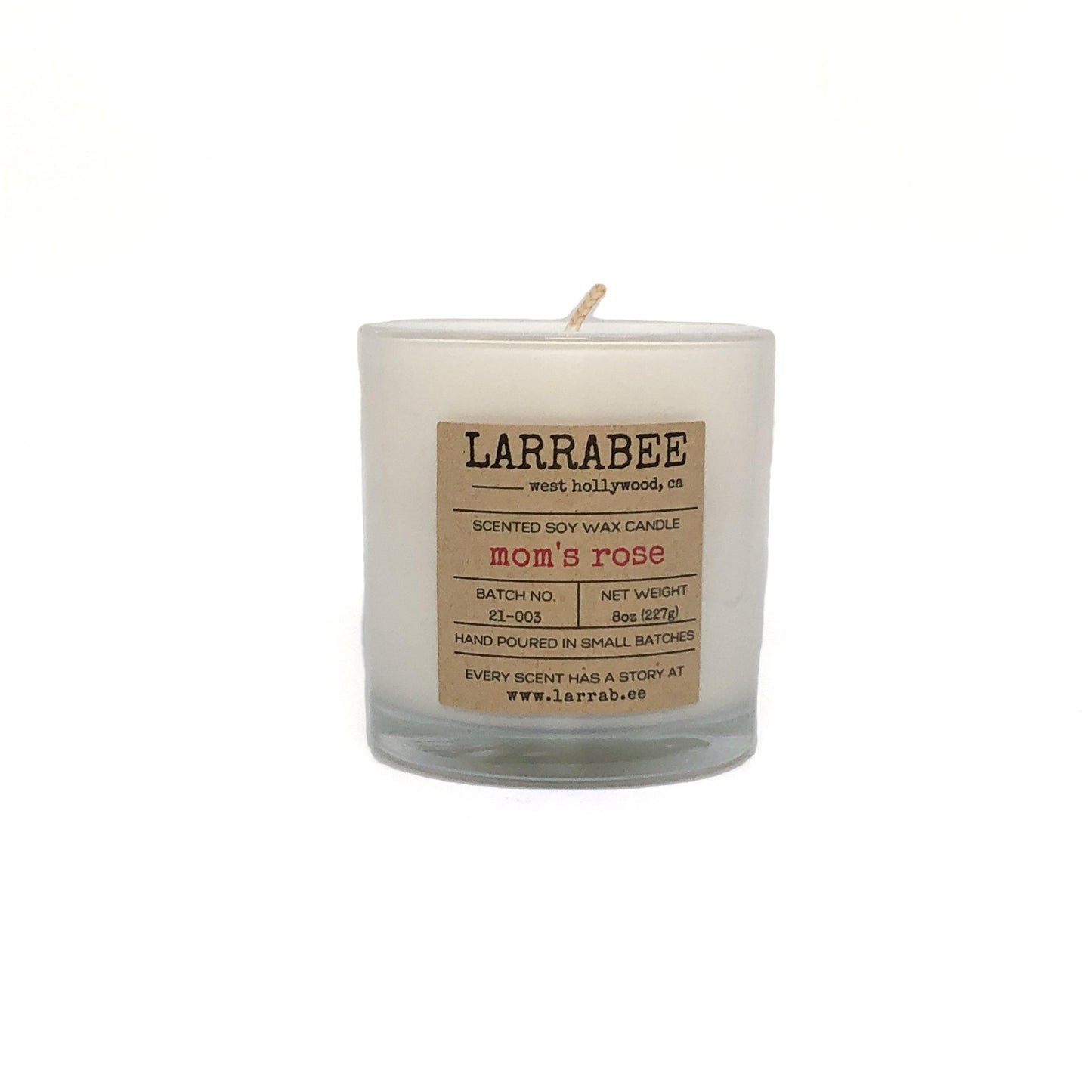 Mom's Rose handcrafted candle   Larrab.ee