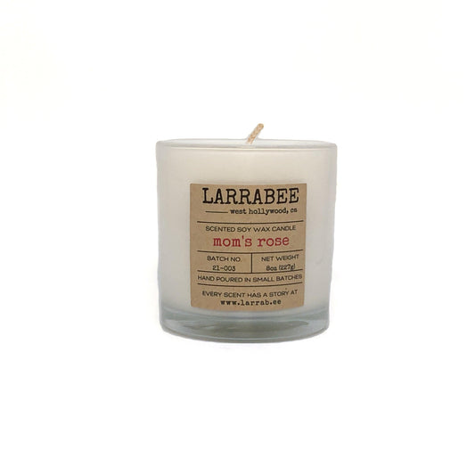 Mom's Rose handcrafted candle   Larrab.ee
