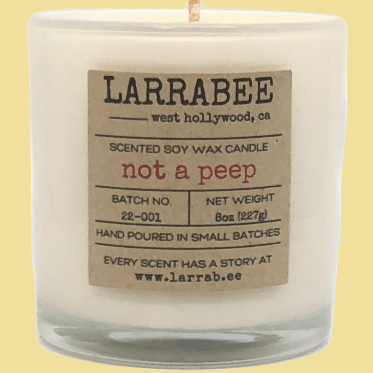 Not A Peep handcrafted candle