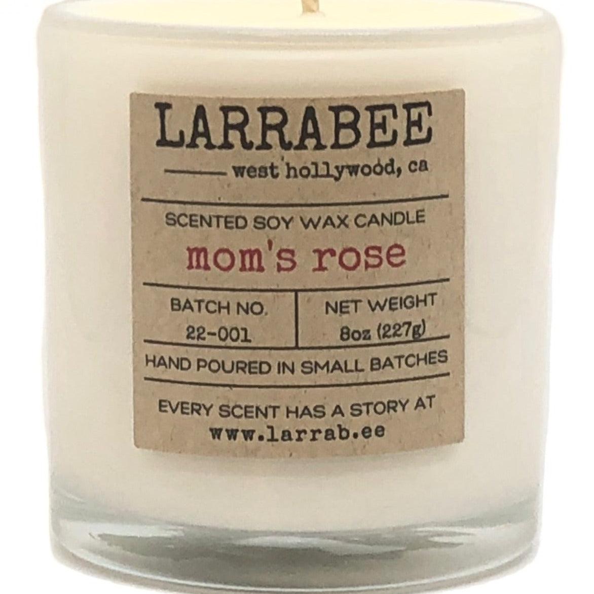 Mom's Rose handcrafted candle   Larrab.ee