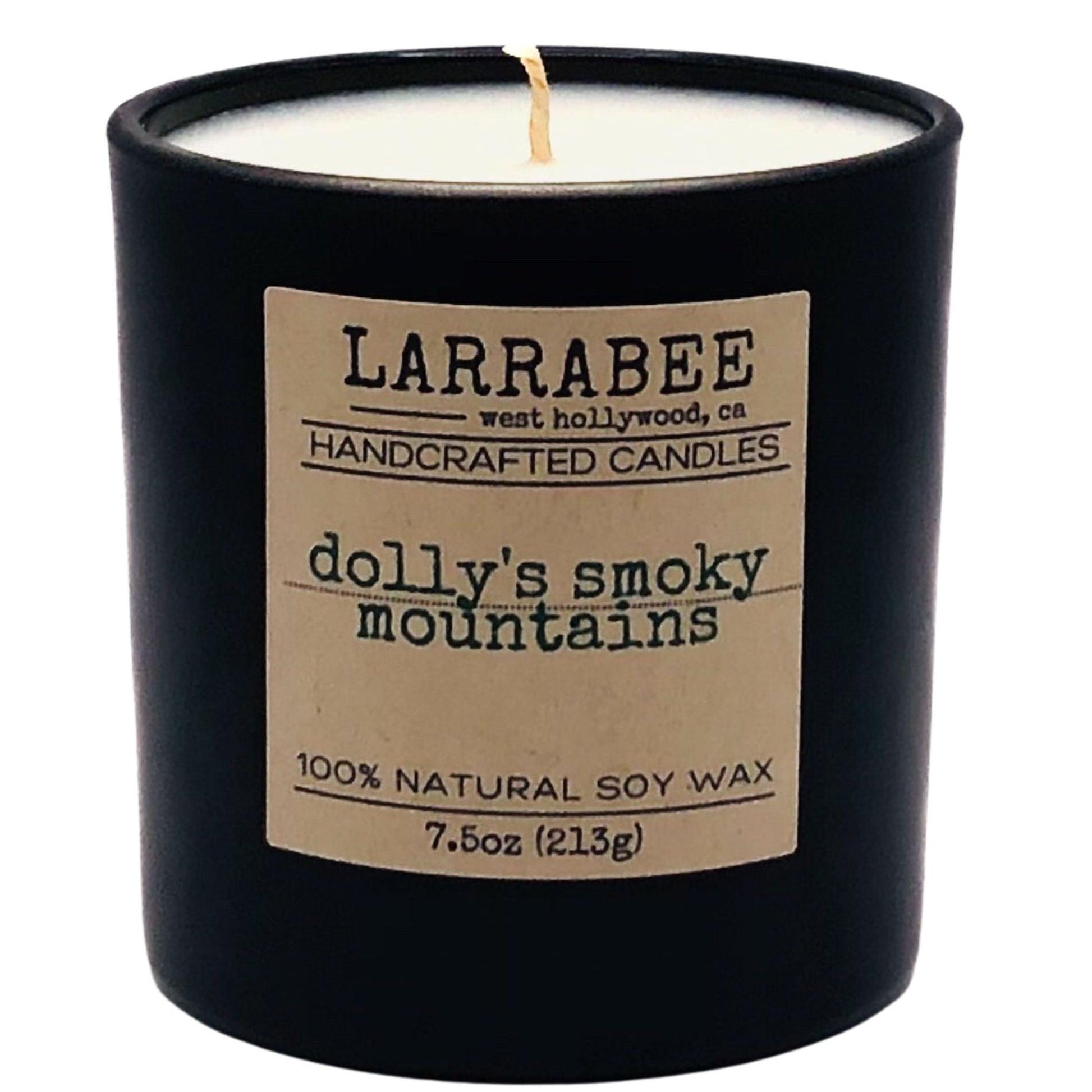 Dolly's Smoky Mountains handcrafted candle  Matte-Black Larrab.ee