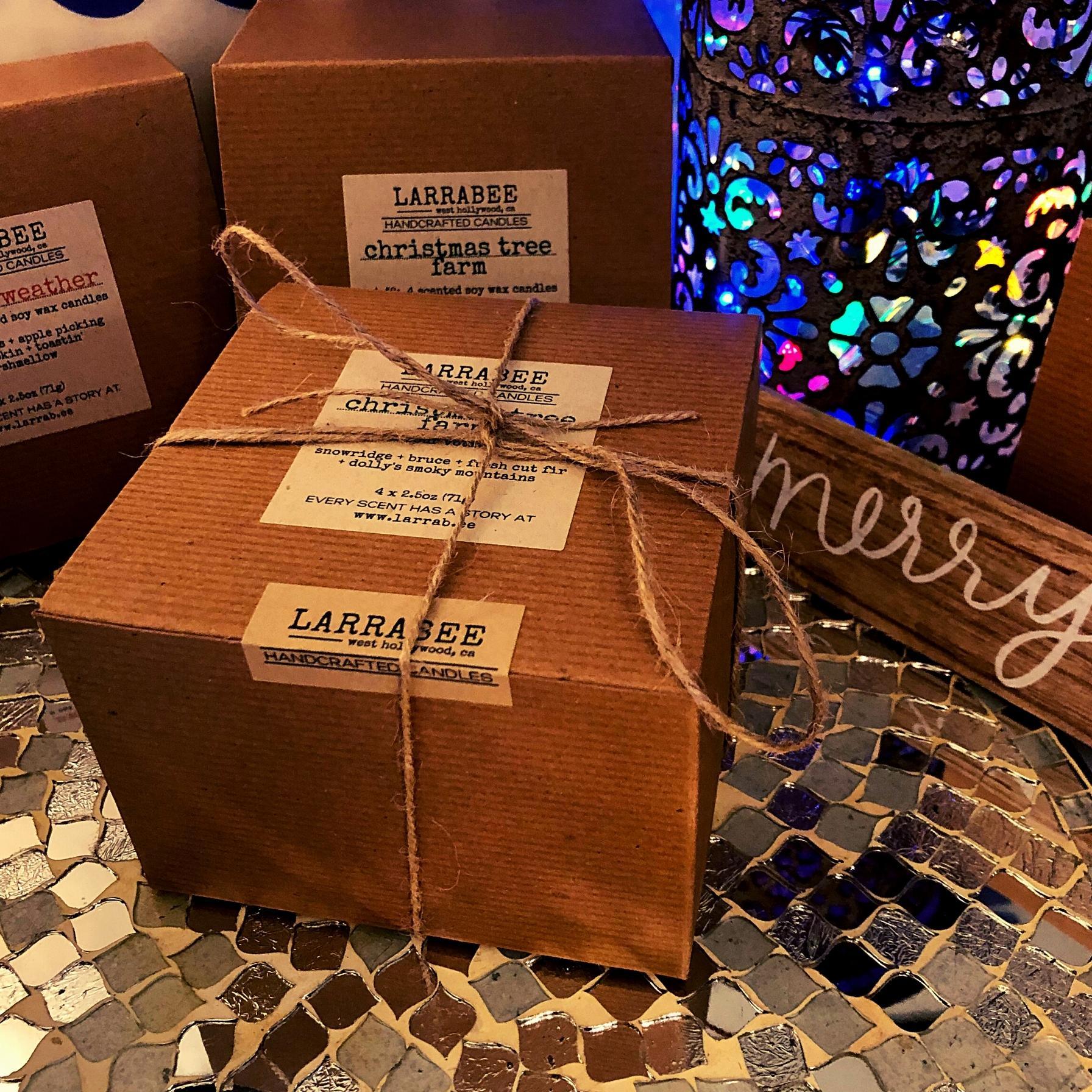Christmas Tree Farm candle set   Larrab.ee