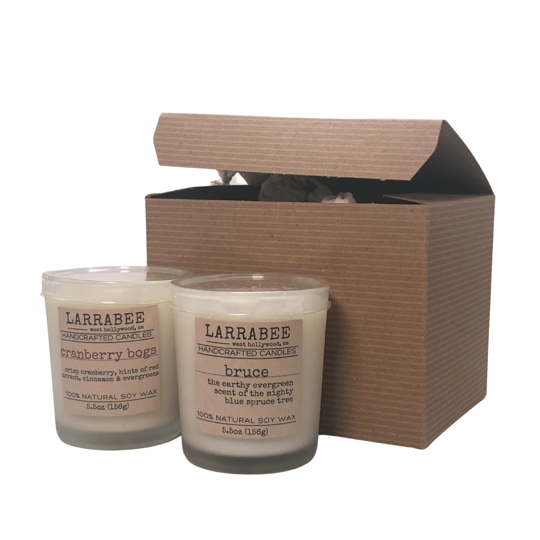 Cape Cod Christmas handcrafted candle set