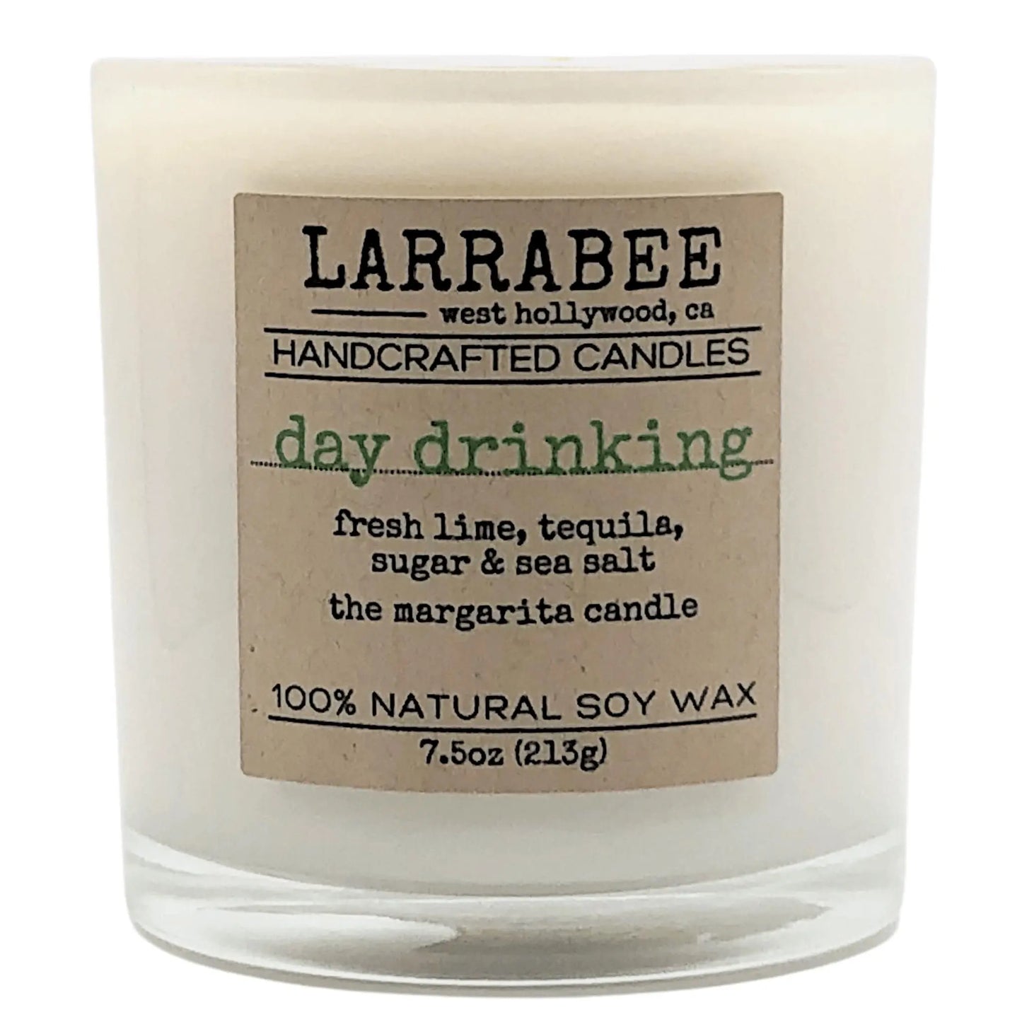 Day Drinking handcrafted candle  Milk-White-glossy Larrab.ee