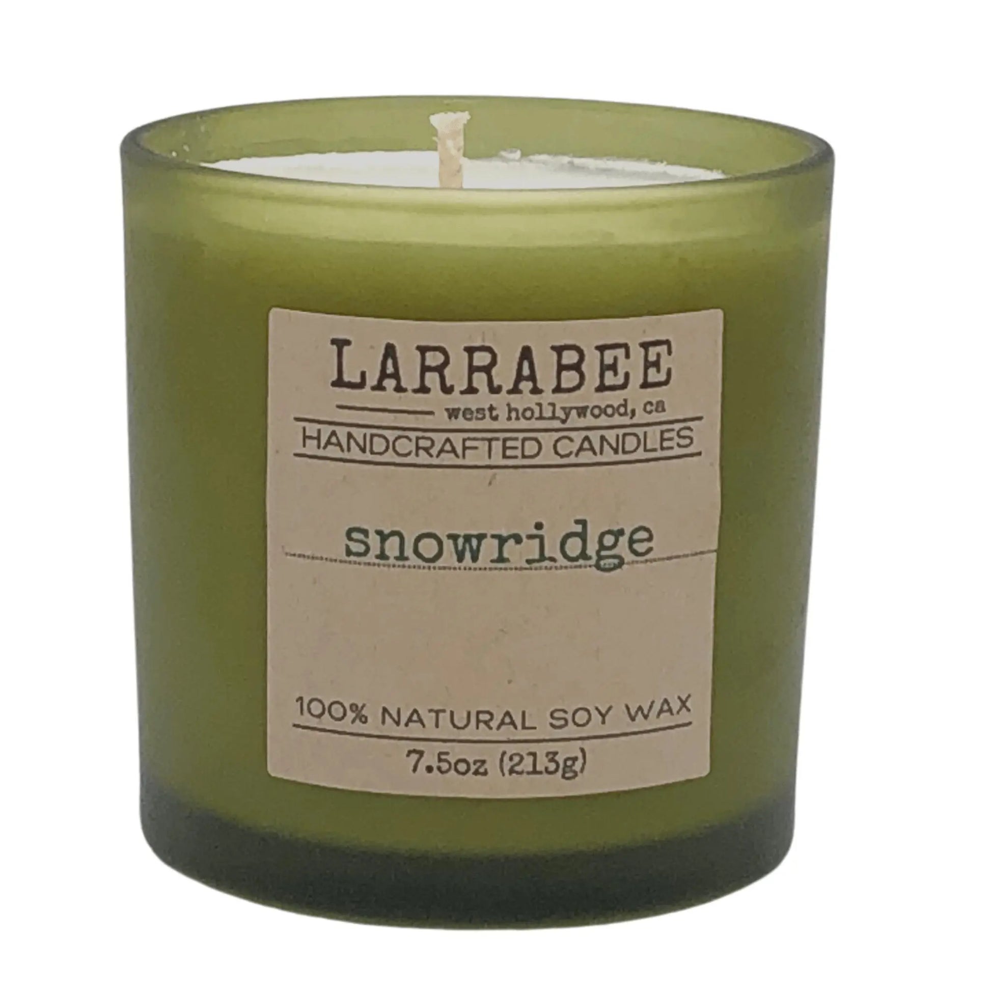 Snowridge handcrafted candle  Frosted-Green Larrab.ee