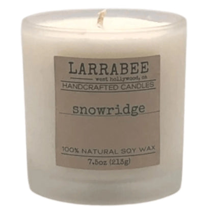 Snowridge handcrafted candle  Frosted-White Larrab.ee