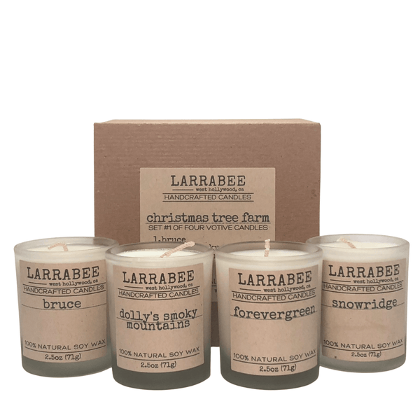 Christmas Tree Farm candle set   Larrab.ee