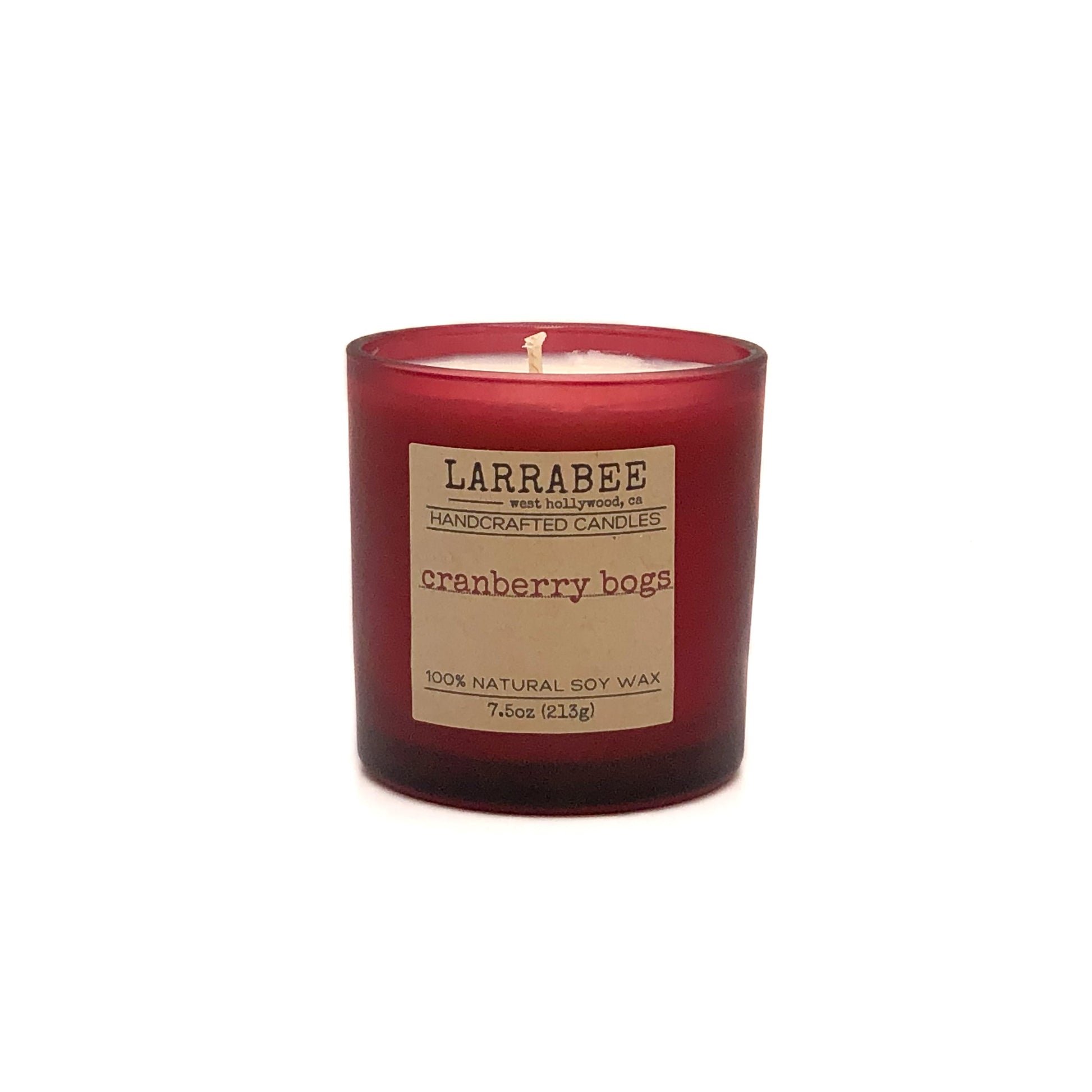 Cranberry Bogs handcrafted candle  Frosted-Red Larrab.ee