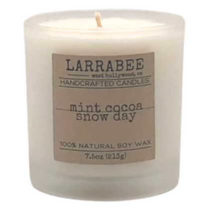 Mint Cocoa Snow Day handcrafted candle
