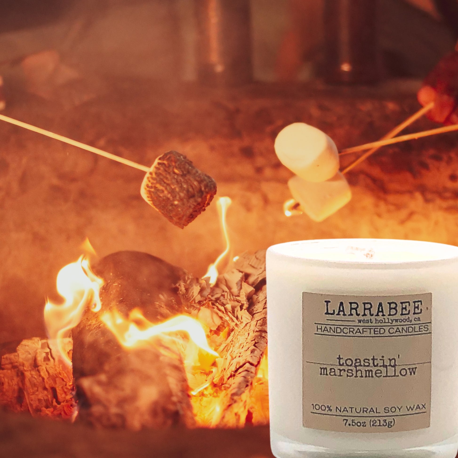 Toastin' Marshmellow handcrafted candle   Larrab.ee