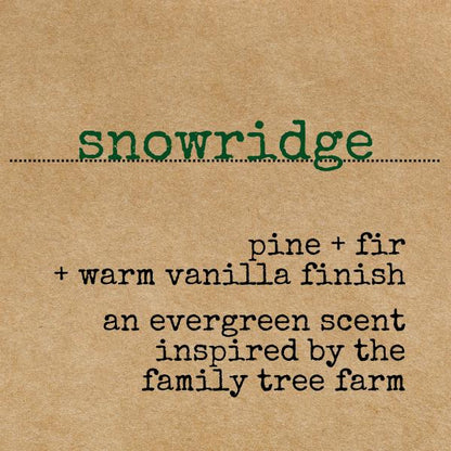 Snowridge handcrafted candle