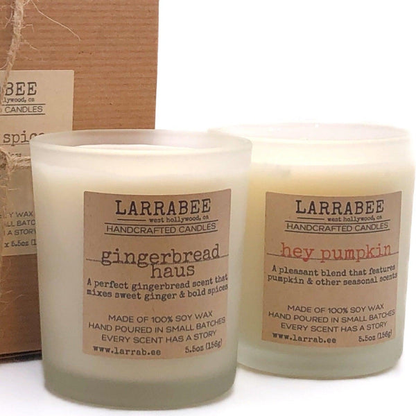 Sugar & Spice handcrafted candle set   Larrab.ee